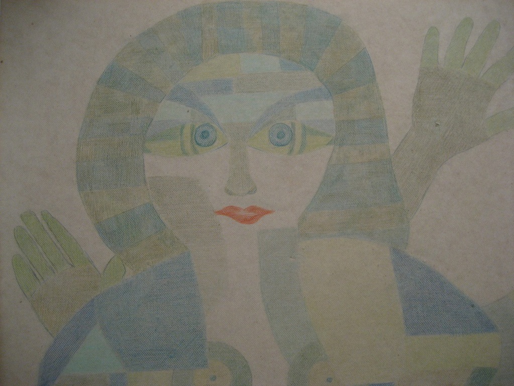 Unieke gesigneerde pastelkrijt-tekening van Jenny Fleur - 'Spel met lappenpop' kopen? Bied vanaf 125!