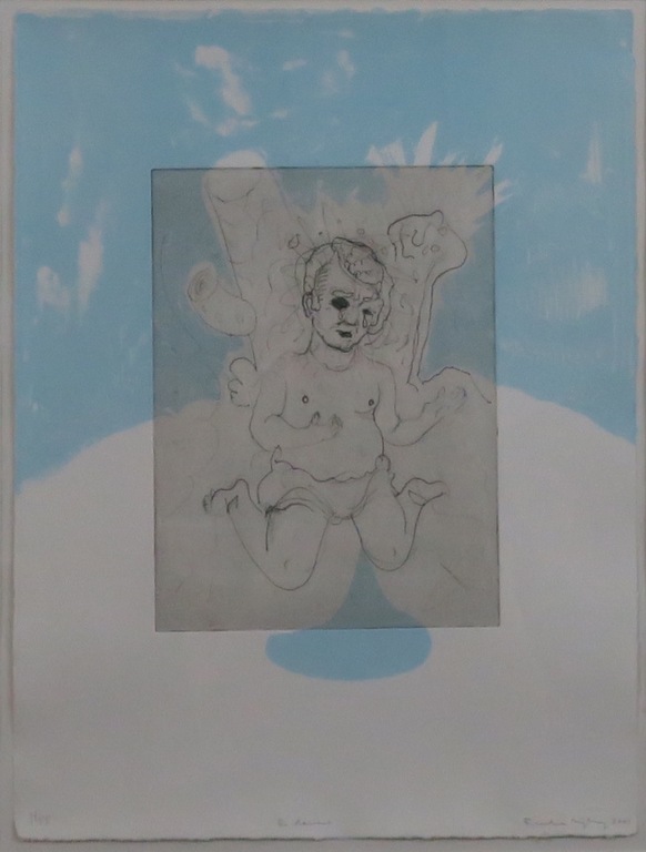 Rinke Nijburg: Gemengde grafische techniek, De dauw - Ingelijst kopen? Bied vanaf 20!