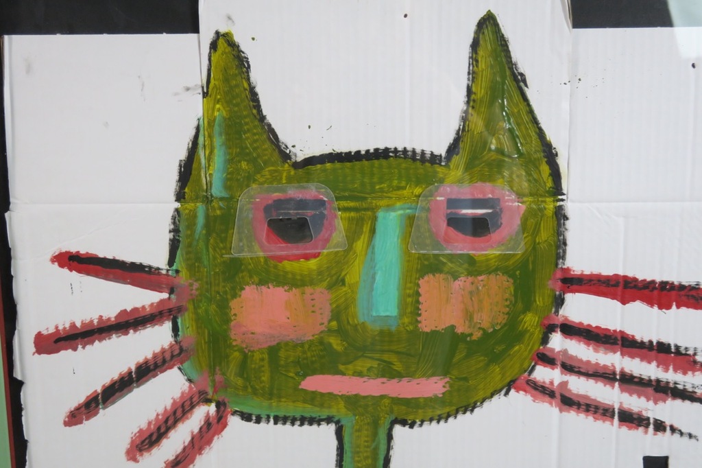 Meertje Kaal: Olieverf op karton, De gevleugelde cheshire kat - Ingelijst kopen? Bied vanaf 50!