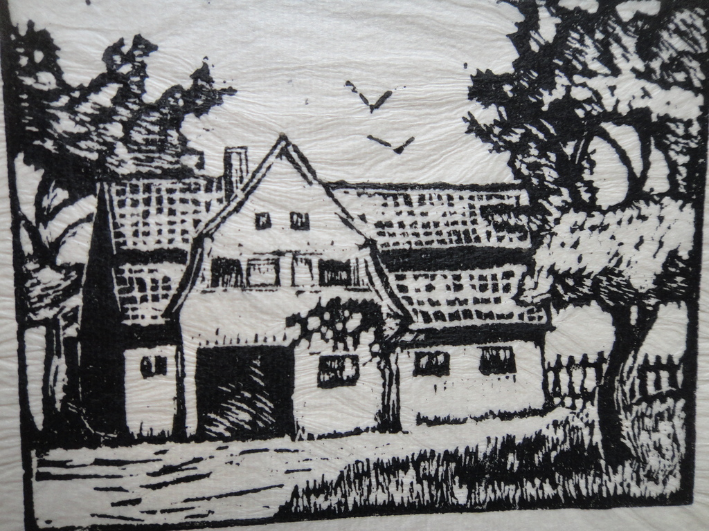 Hildegard Henning, houtsnede, boerenhoeve kopen? Bied vanaf 1!