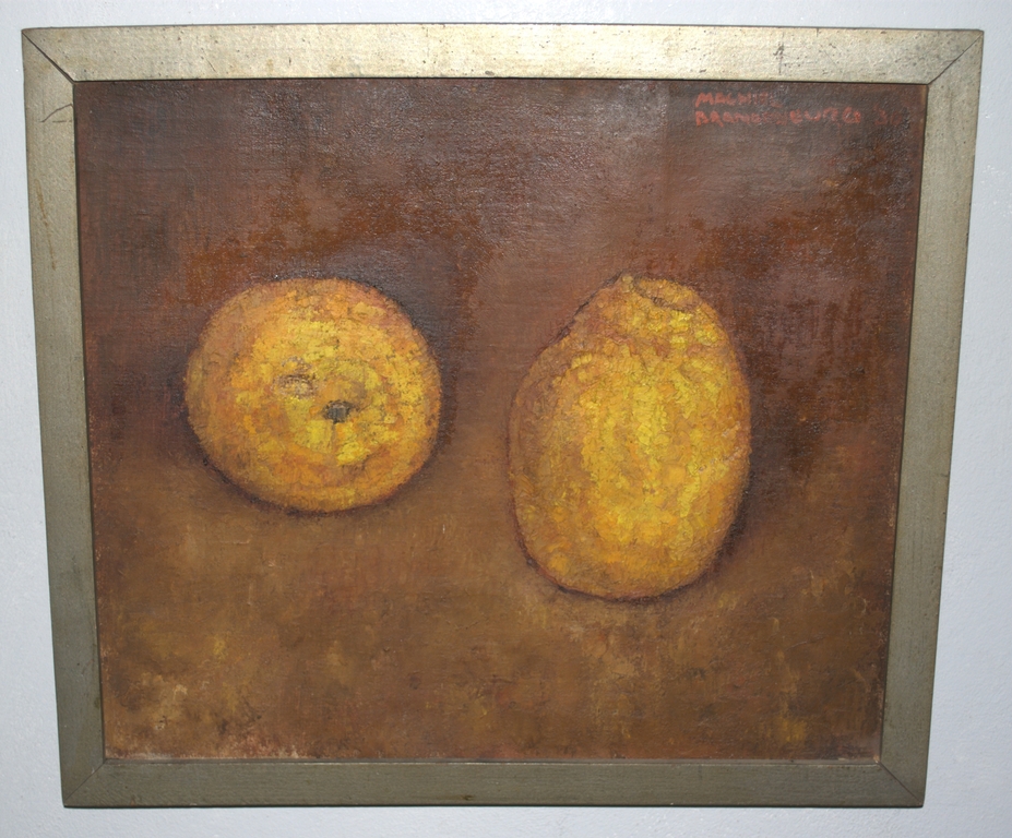 Sinaasappels - olieverf op jute - 1930 - gesigneerd kopen? Bied vanaf 120!