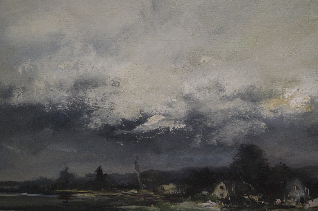 Antoon Markus (1870-1955) - maroufle - huizen aan een rivier verkocht voor € 255!