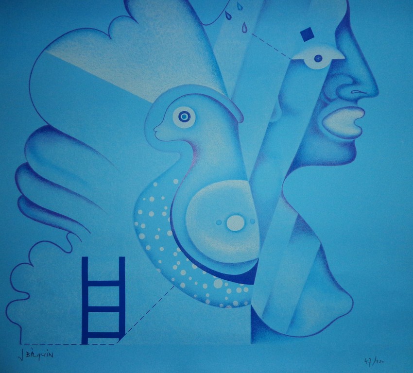 jean bilquin gent 1938 blauwe lithografie kopen? Bied vanaf 34!