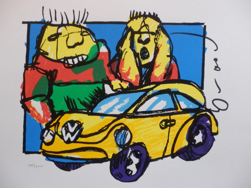 HERMAN BROOD, Gelimiteerde en HANDGESIGNEERDE Zeefdruk  BEETLE kopen? Bied vanaf 1!