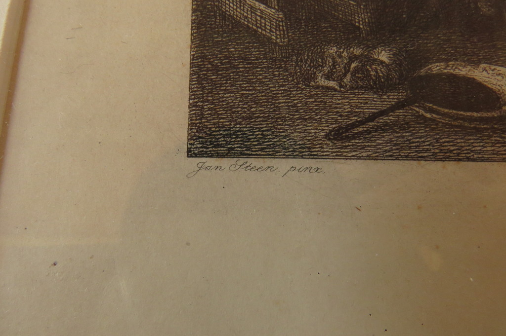 J.A Boland 1838 - 1922. Ets naar Jan Steen. kopen? Bied vanaf 10!