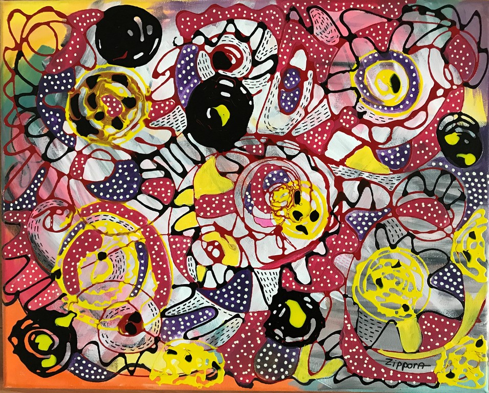 Zippora Meijer Abstract Circle acryl op canvas 40 x 50 cm kopen? Bied vanaf 1!