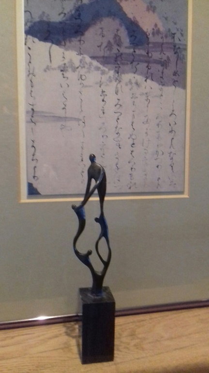 Verbronsde sculptuur op marmeren sokkel  * SAMENWERKING*   kopen? Bied vanaf 25!