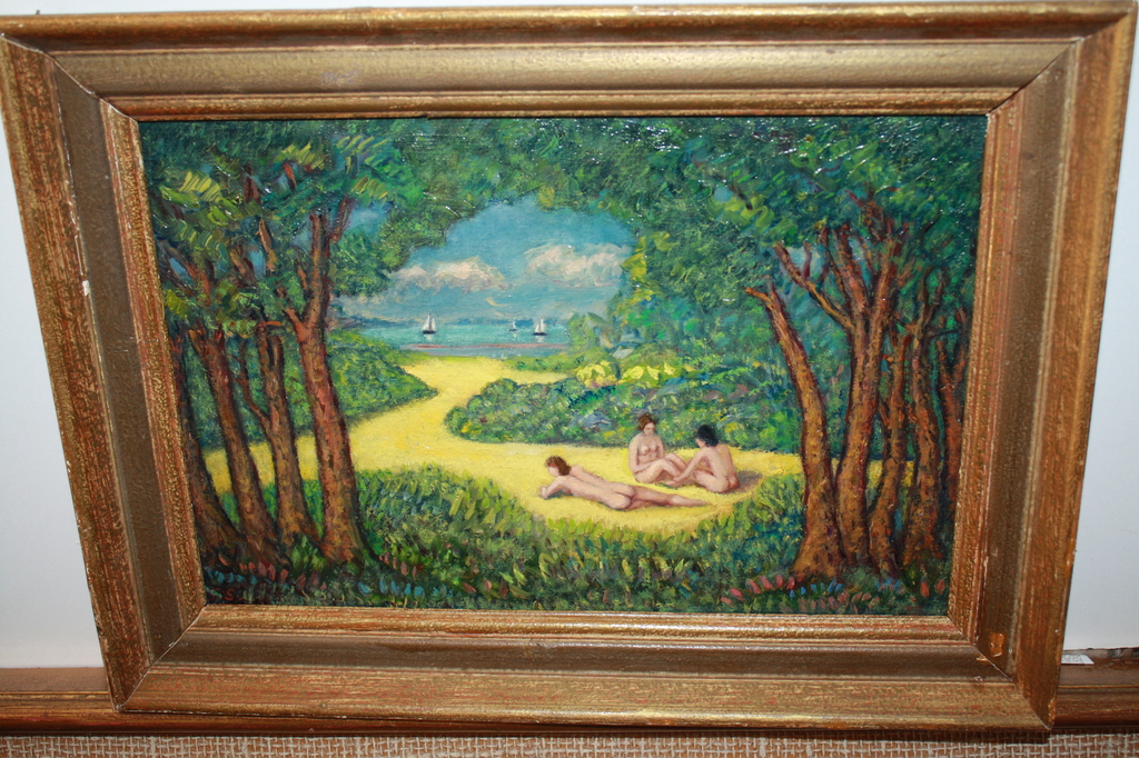 Ferry Slebe 1907 - 1994 NAAKTEN IN HET PARK verkocht voor € 80!