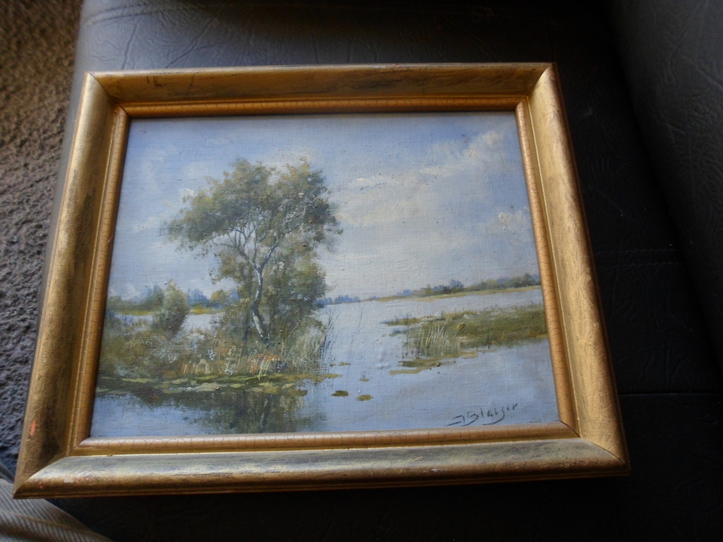Onbekend: olieverf op paneel, water gezicht kopen? Bied vanaf 10!