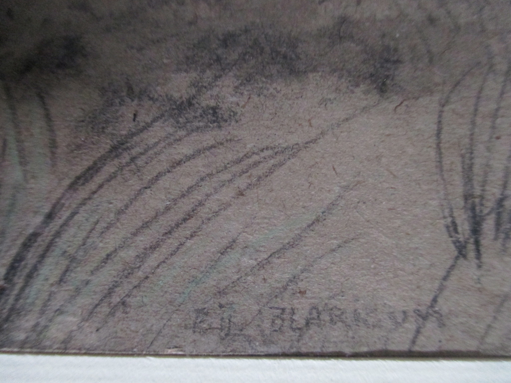 W.A. Knip, ingelijste tekening, Blaricum kopen? Bied vanaf 50!