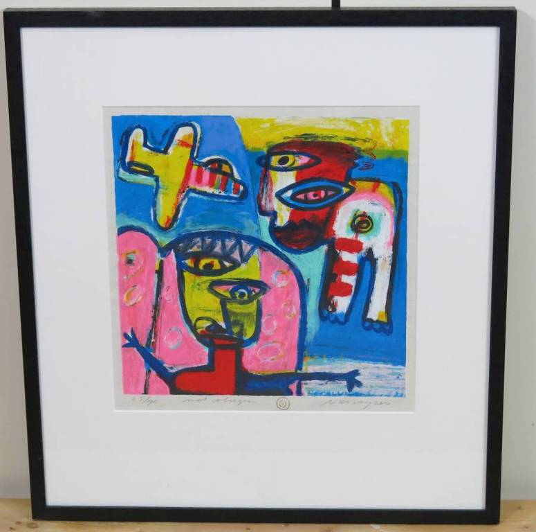 Henk Vierveijzer: Zeefdruk, Niet vliegen - Ingelijst kopen? Bied vanaf 70!