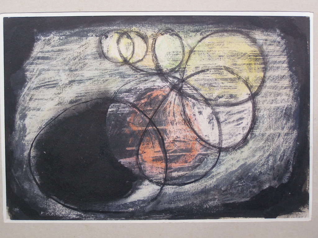 Ria Exel - Gouache op papier - Abstracte voorstelling kopen? Bied vanaf 75!