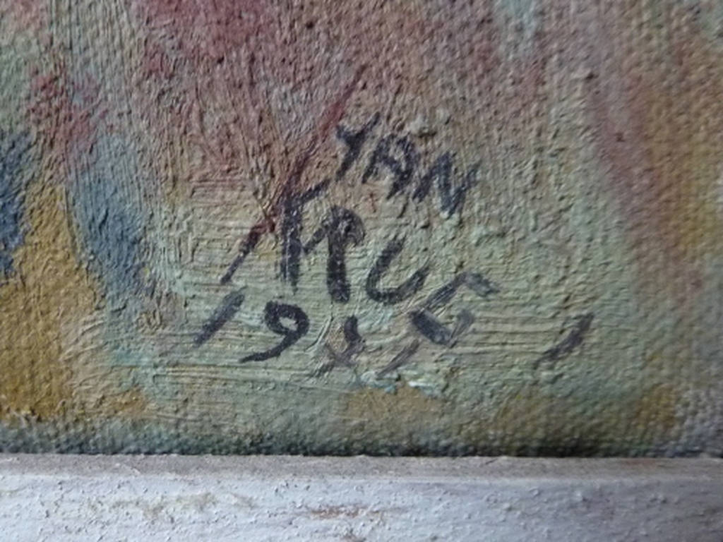 HAN KRUG - Olieverf op doek "Landschap" 1971 kopen? Bied vanaf 45!