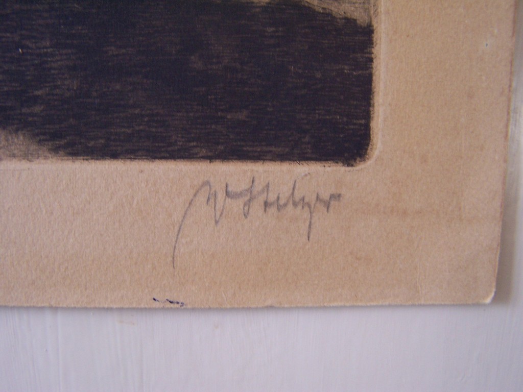 Willy Stelzer - WILLY STELZER (1883-1953) - ets - "Waldbach" - Hansigneerd kopen? Bied vanaf 10!