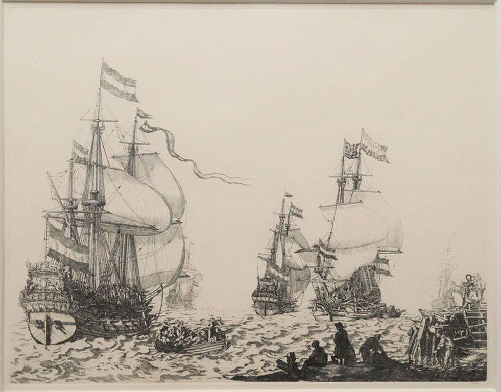 Willem van de Velde: Ets, Zeeslag kopen? Bied vanaf 100!