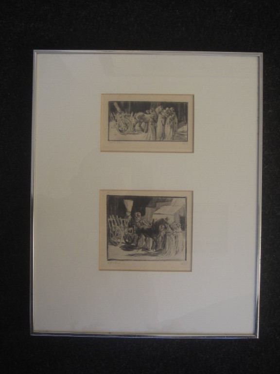 Chr.A.Vos (1813-1877) 2 unieke etsen "Jeanne d'Arc" 1858 handgesigneerd kopen? Bied vanaf 1!