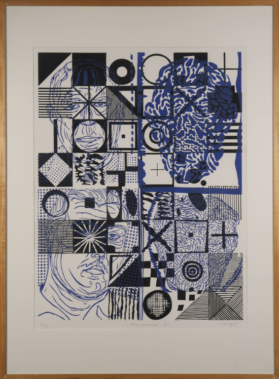 Jan van der Pol: Lino, Hersengymnastiek II - Ingelijst (Groot) verkocht voor € 35!