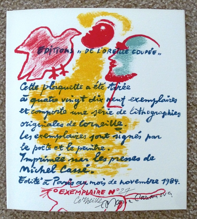 Corneille,litho: Maria Casanovo, 1984, handgesigneerd kopen? Bied vanaf 1!