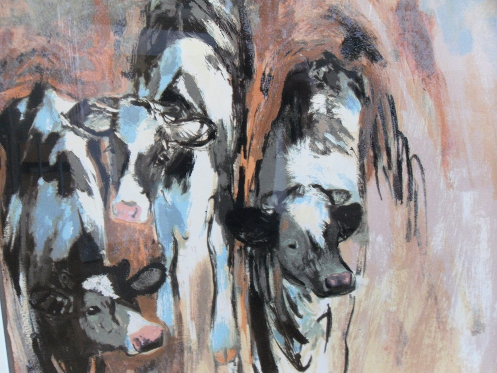 Hans Buenk kleurenzeefdruk koeien kopen? Bied vanaf 125!