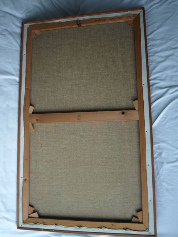 Henk Bos : Acrylverf op doek , Abstract – gesigneerd & ingelijst – ca 1965 kopen? Bied vanaf 90!
