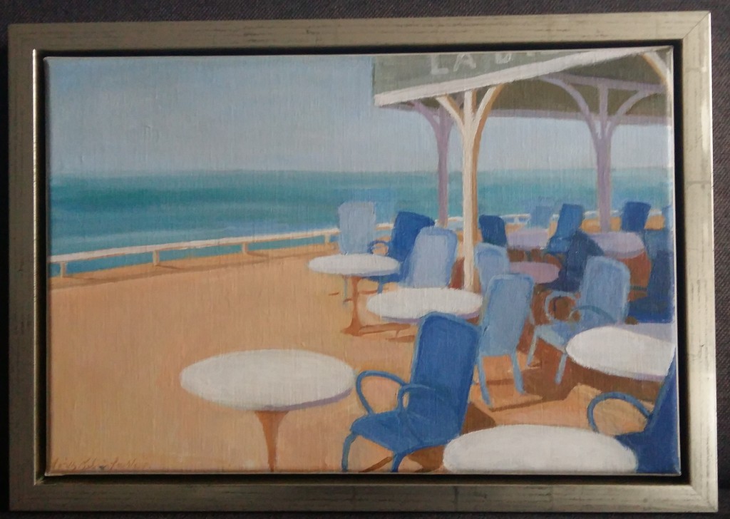 Willy Belinfante Côte d'Azur olieverf nieuw ingelijst verkocht voor € 225!