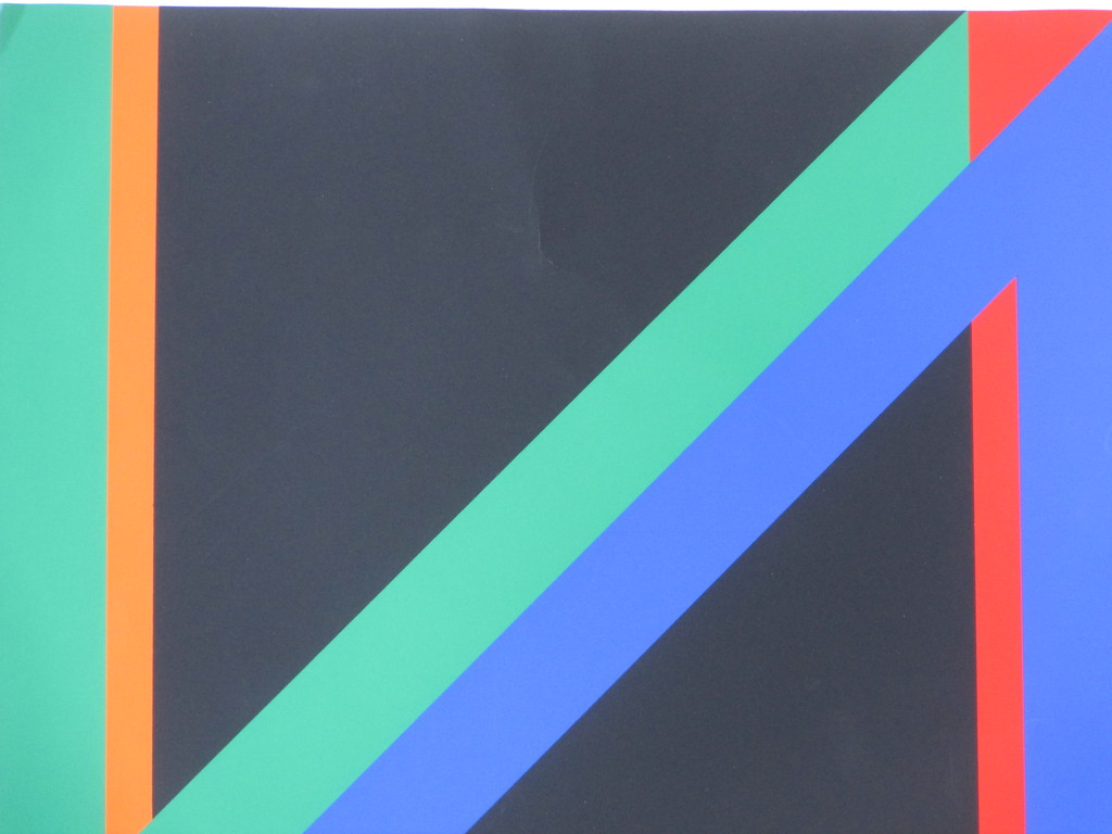 Horst Scheffler - Horst Scheffler, Kleurrijke abstracte compositie, Zeefdruk kopen? Bied vanaf 1!