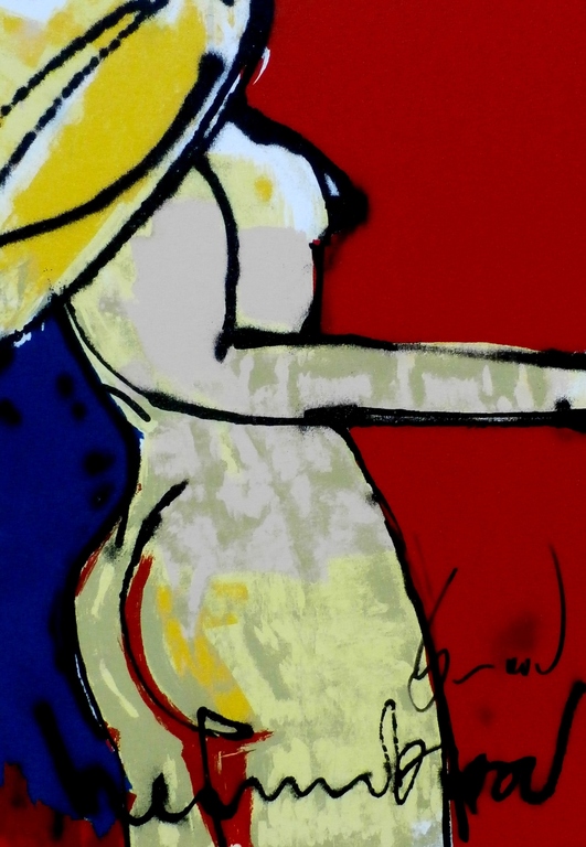Herman Brood - zeefdruk: Naked Beauty op linnen kopen? Bied vanaf 450!