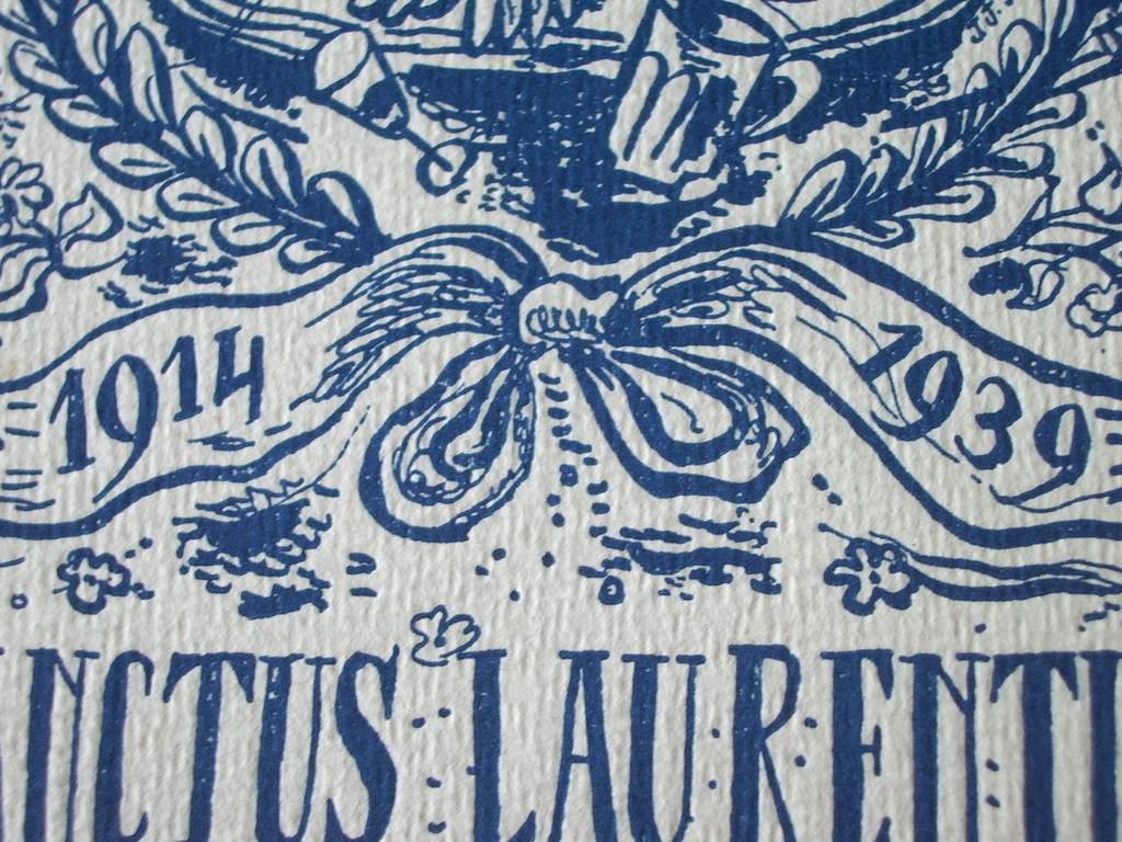 Jan Schoonhoven - litho - menukaart 5de lustrum Sanctus Laurentius 1939 kopen? Bied vanaf 275!