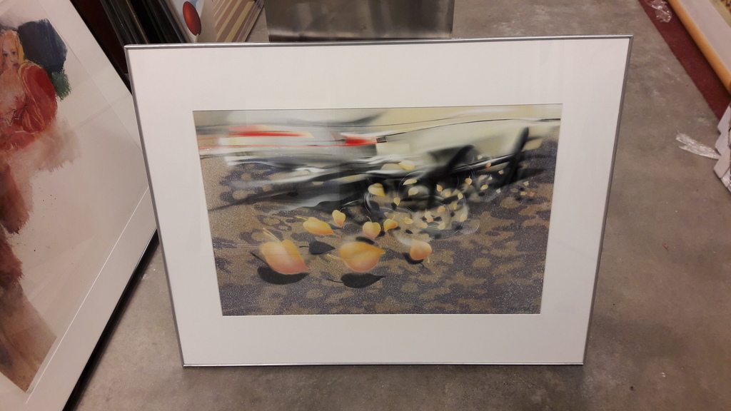 John Verberk , gemengde techniek, gesigneerd  verkocht voor € 35!