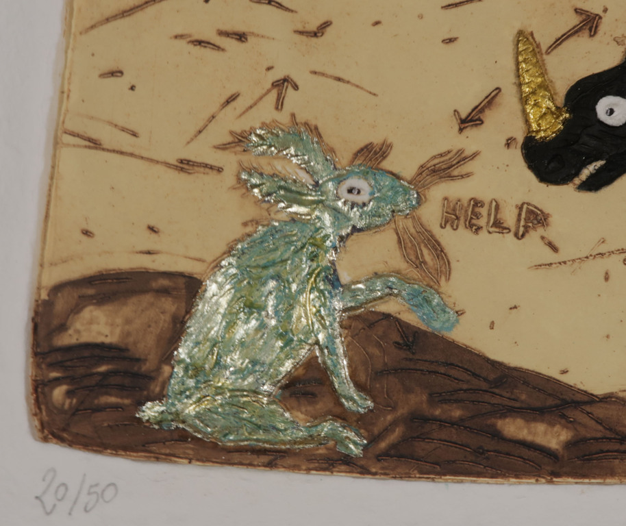 Raymond Waydelich: Aquagravure, Oh my God der Has von Durer kopen? Bied vanaf 40!