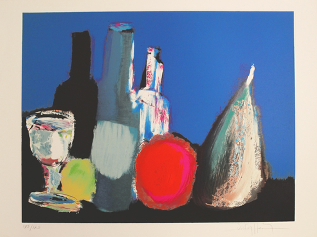 Victor Hasch - Litho - Absynthe - handgesigneerd verkocht voor € 50!