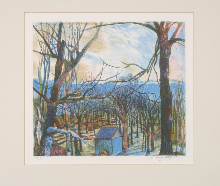 Nicolaas Wijnberg: Litho, Bomen - Ingelijst kopen? Bied vanaf 40!