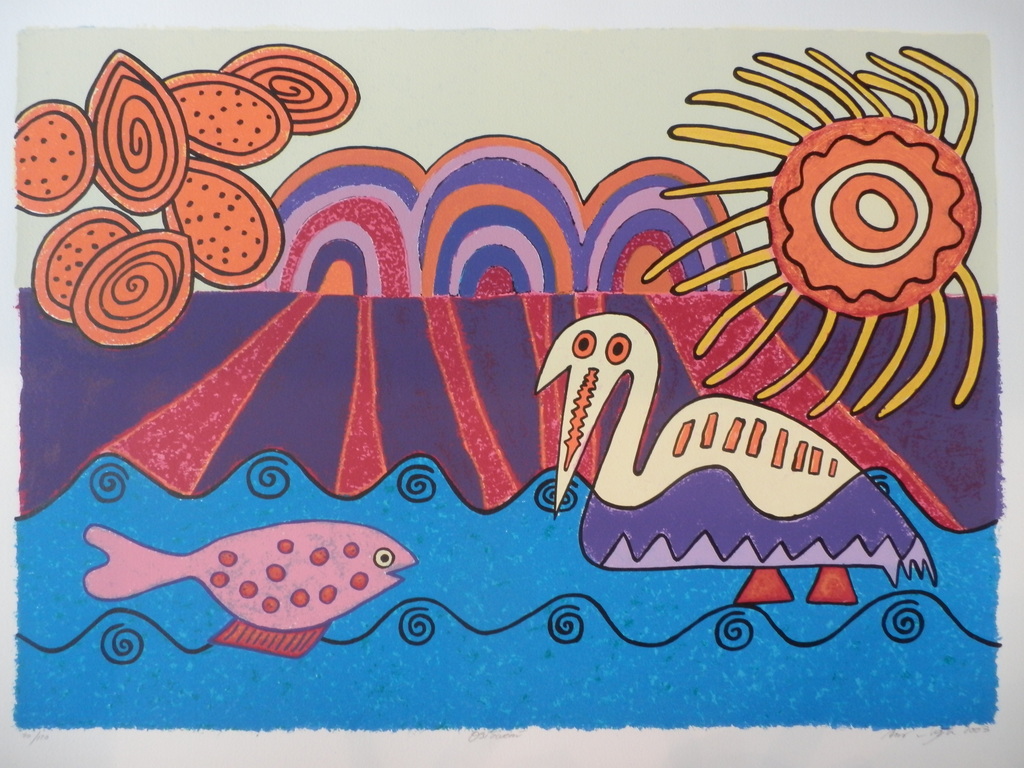 ANS van DIJK  Zeefdruk(76x56cm)   OSIZWENI  Handgesigneerd kopen? Bied vanaf 1!