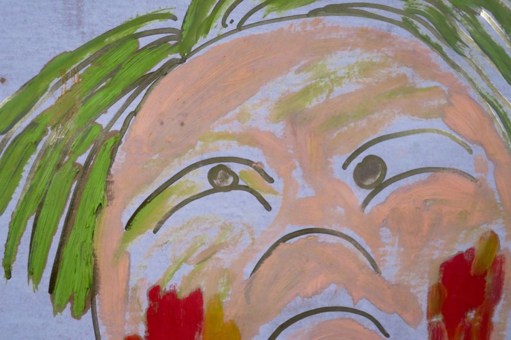 Meertje Kaal: Acryl, olieverf en stift op papier, De dirigent - Ingelijst kopen? Bied vanaf 1!