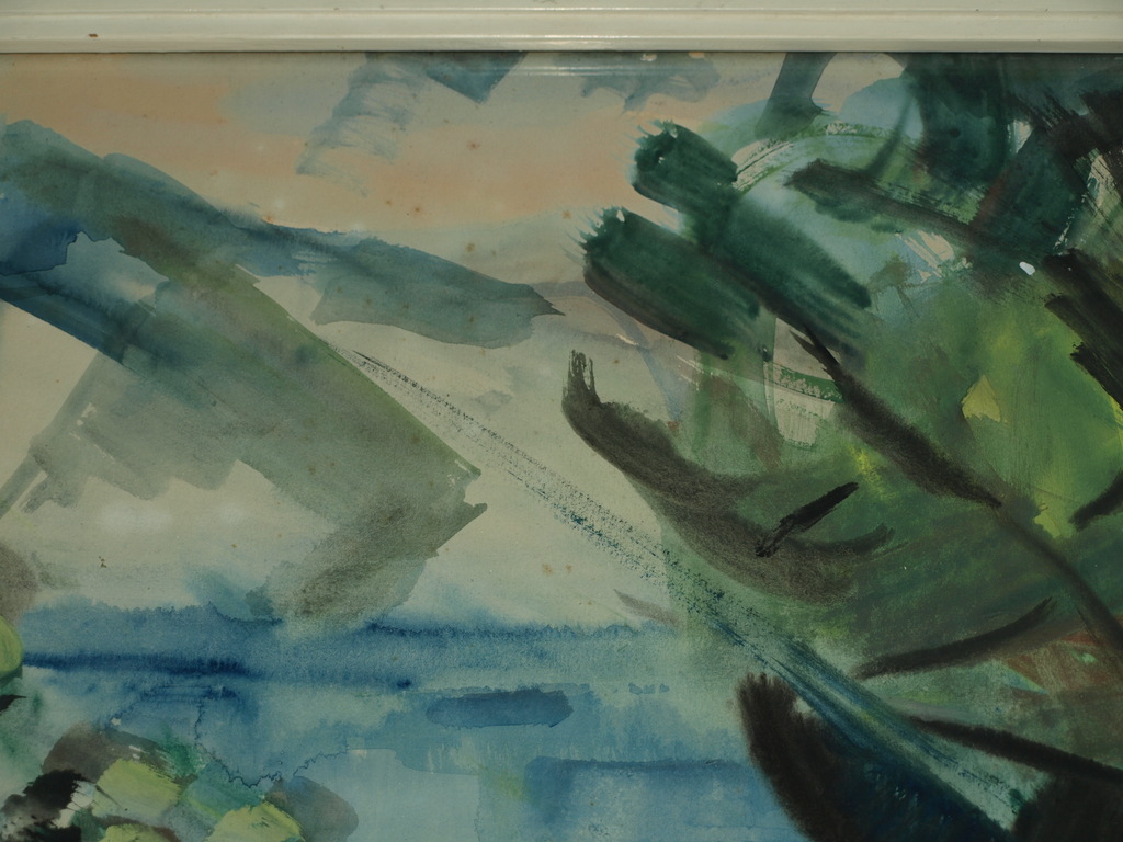 Monsalvati  – Aquarel – Landschap - Gesigneerd & ingelijst – ca 1960 kopen? Bied vanaf 1!
