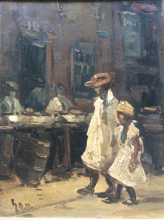 Meisjes op de markt sign.GHB naar Breitner toegeschreven aan Job Frese 1914-1986 vendu pour 450€ !