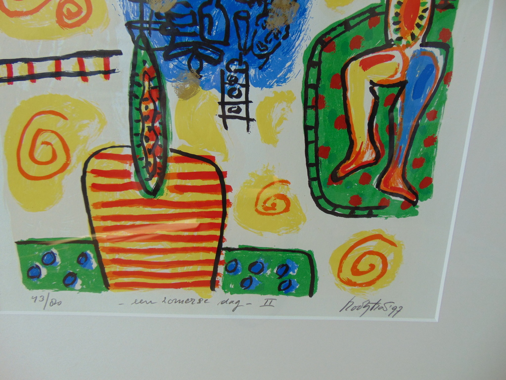 Keimpe Kootstra, Zeefdruk " Een Zomerse Dag "   1 en 2  kopen? Bied vanaf 75!