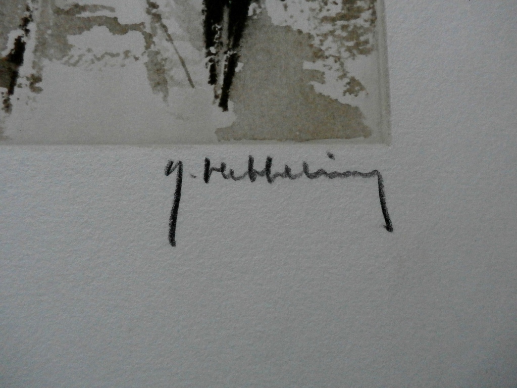 Roger Hebbelinck - aquatint: de weg naar het dorp kopen? Bied vanaf 25!