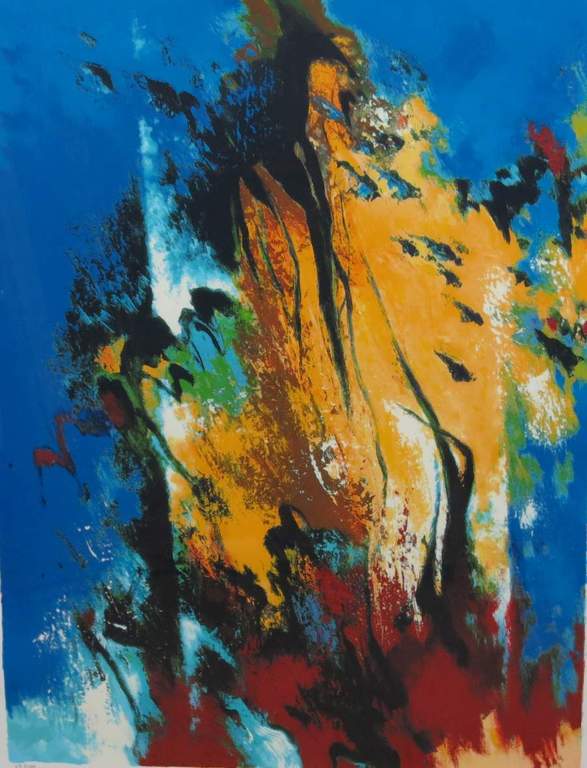 Mattie Schilders: Zeefdruk, In het licht van een vroege ochtend - Ingelijst (groot) kopen? Bied vanaf 70!