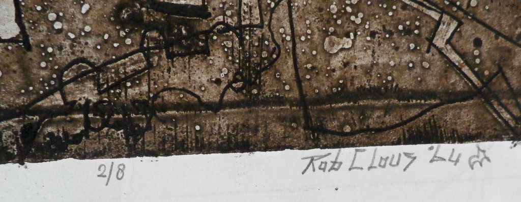 Rob Clous - ets/aquatint: Improvisatie (muziek) - 1964 - Oplage: 8 stuks kopen? Bied vanaf 35!