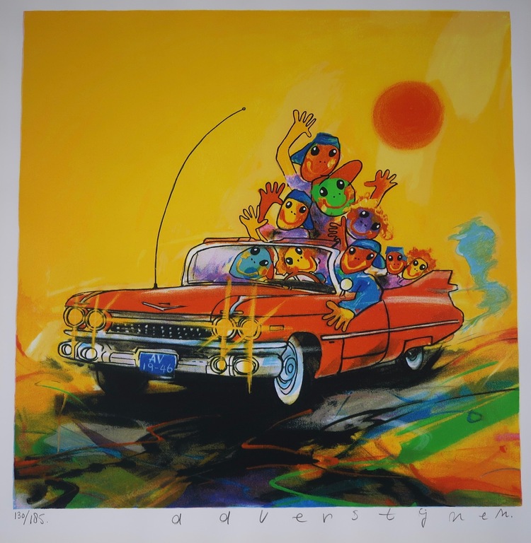 Ad Verstijnen: Zeefdruk, Cadillac  kopen? Bied vanaf 50!