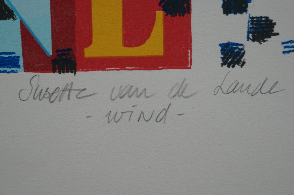 Susette van de Lande - gesigneerde zeefdruk - Wind kopen? Bied vanaf 10!