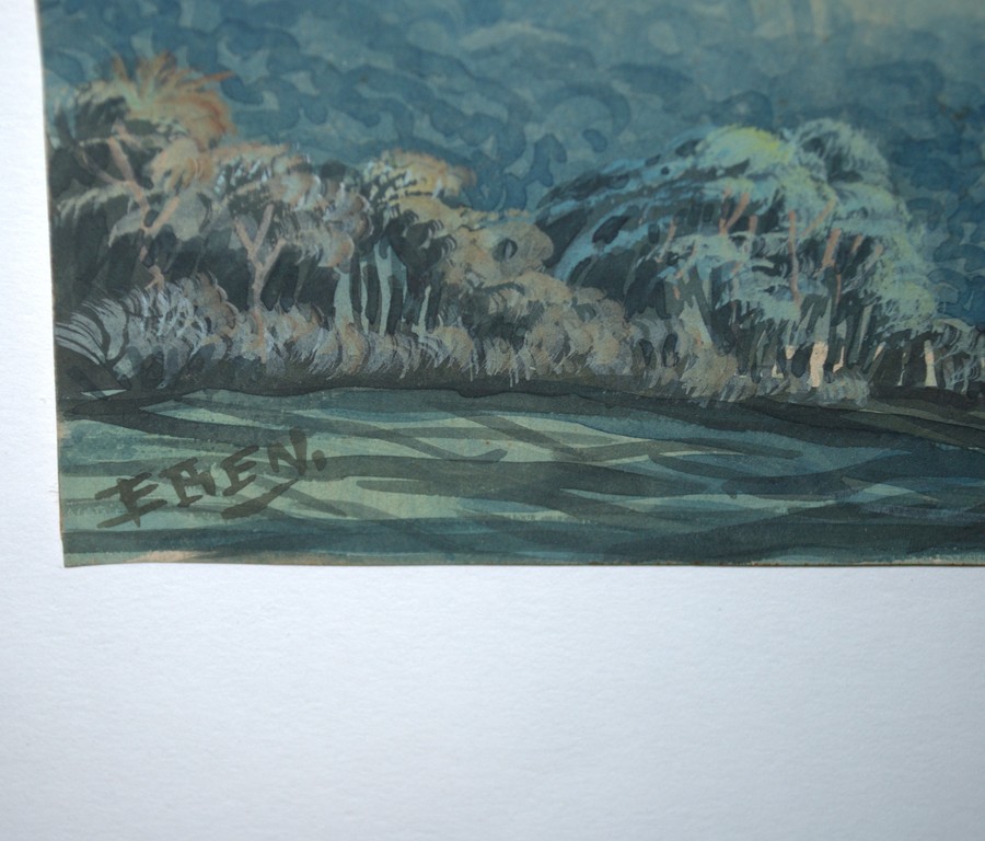 onbekend gesigneerde gouache - Indonesië jaren 40 kopen? Bied vanaf 1!