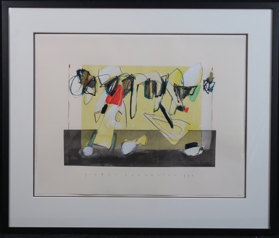 Pieter Vermeulen: Gemengde techniek, Z.T. - Ingelijst kopen? Bied vanaf 80!