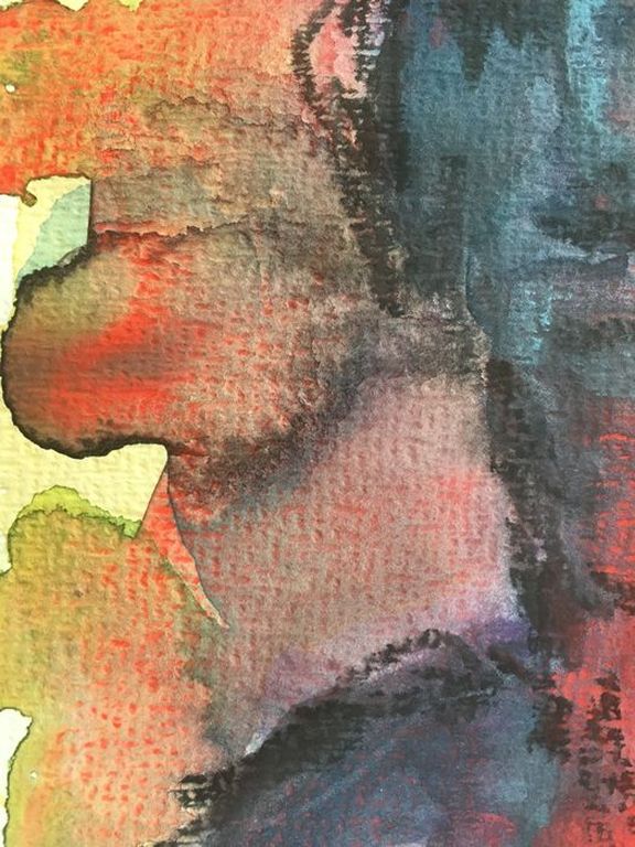 Onbekende Kunstenaar - Aquarel met krijt - Paaseiland figuren kopen? Bied vanaf 1!