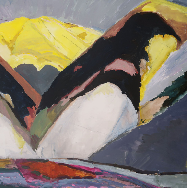 Hans Ebeling Koning: Gouache, Californie 8 - Ingelijst kopen? Bied vanaf 200!