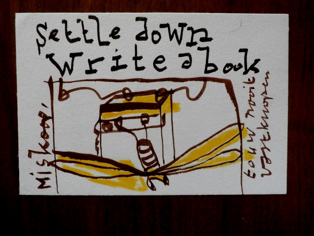 Herman Brood - tekening: Settle down write a book kopen? Bied vanaf 150!
