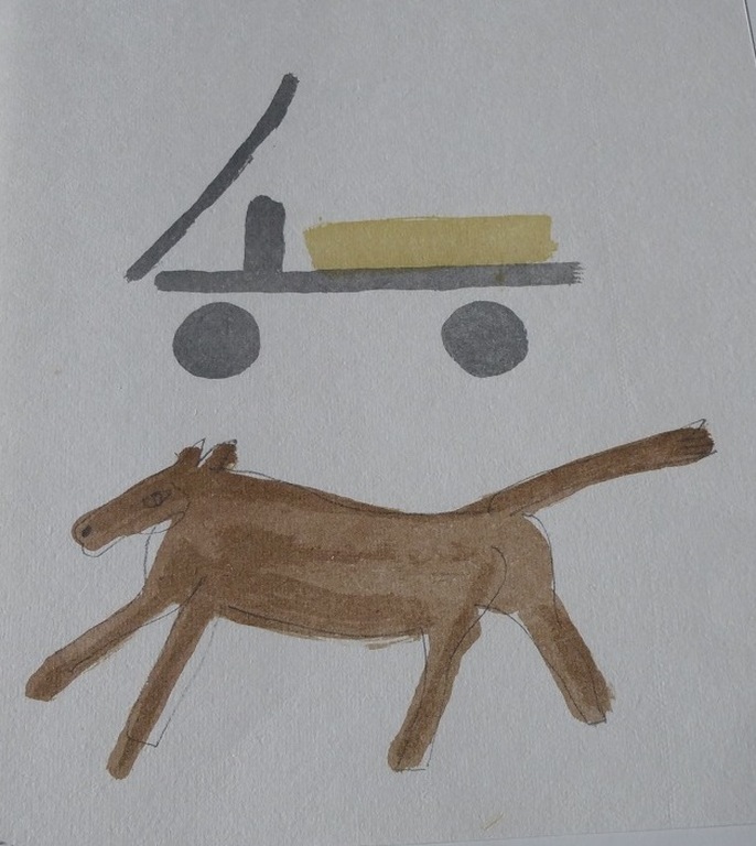 Klaas Gubbels, litho: De kar, handgesigneerd en genummerd, 2007 verkocht voor € 95!