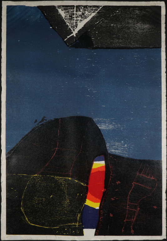 Guillaume Le Roy: Houtsnede, Abstracte compositie IV kopen? Bied vanaf 1!