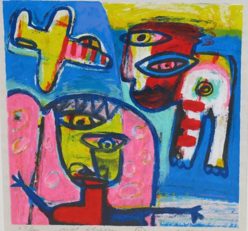 Henk Vierveijzer: Zeefdruk, Niet vliegen - Ingelijst verkocht voor € 90!